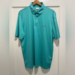 Green Greg Norman Golf Polo - Play Dry Collection
